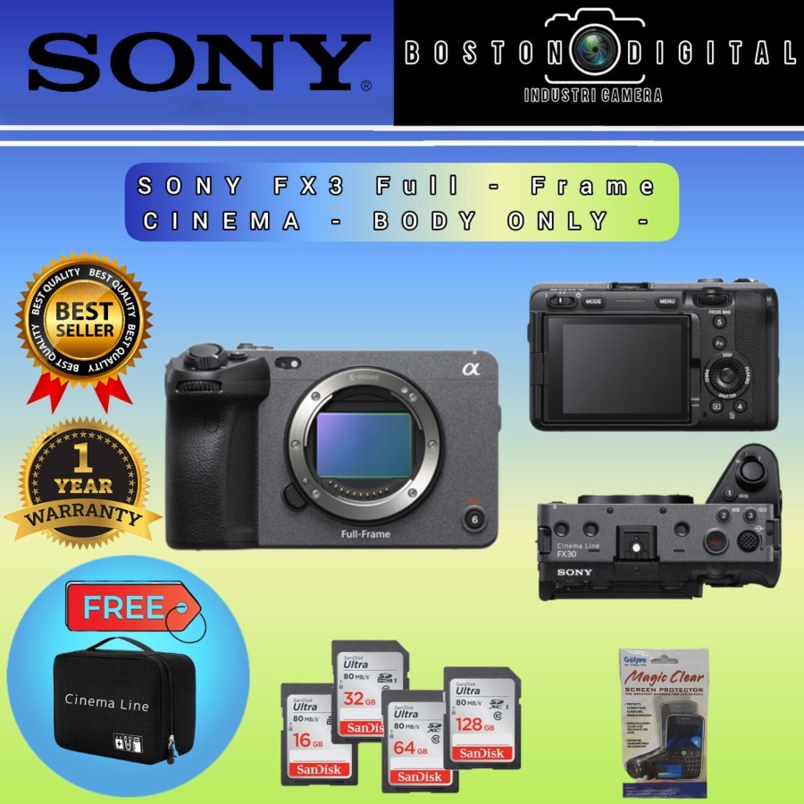 SONY FX3 FULL FRAME CAMERA CINEMA / KAMERA SONY FX3 FULL FRAME CINEMA