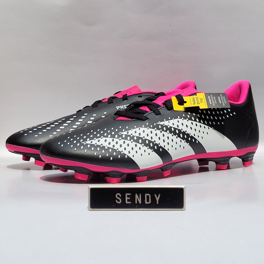 Adidas Predator Accuracy .4 FxG GW4604 Core Black Cloud White Team Shock Pink Warna Hitam Putih Mera
