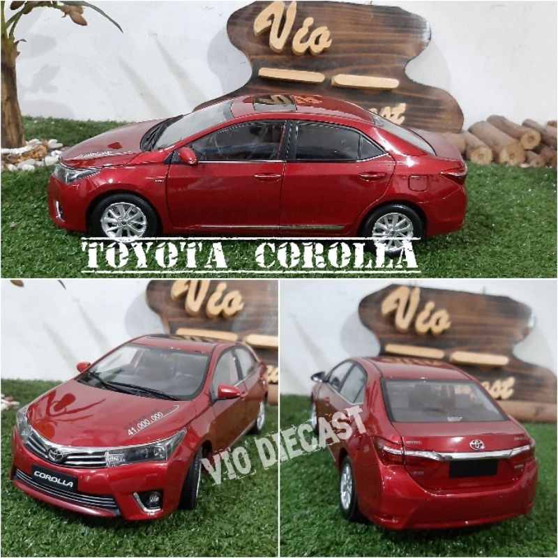 Diecast Miniatur Toyota Corolla Altis 2014 skala 1:18