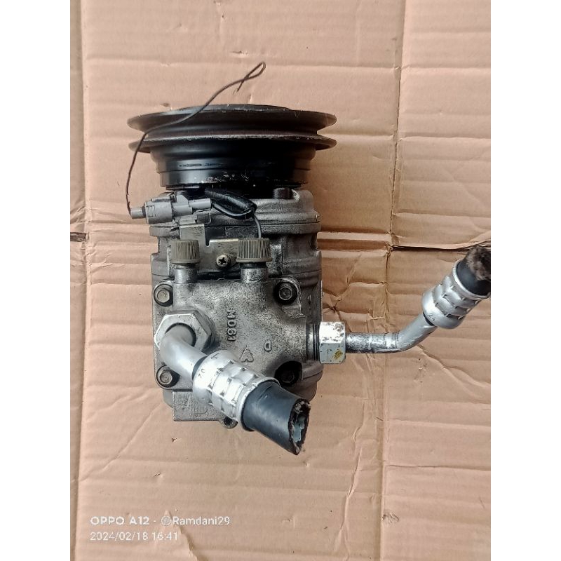 kompresor Ac kijang LGX bensin 7k injeksi dan karburator original copotan Jepang Denso