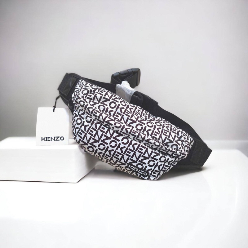 Original Kenzo All Over Monogram Logo Repeat Bumbag / Belt Bag