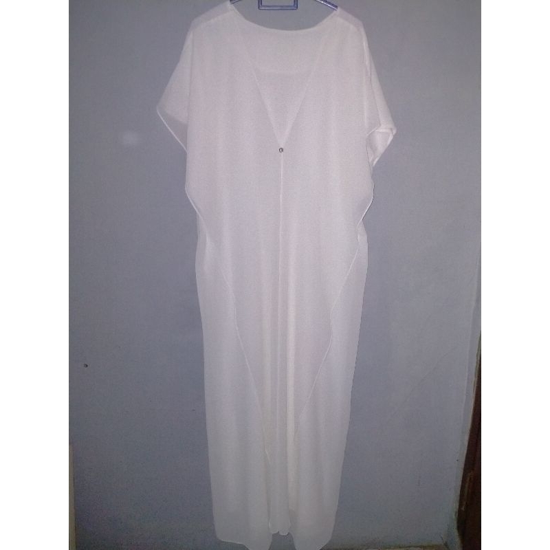 GAMIS | KAFTAN PUTIH | LEBARAN