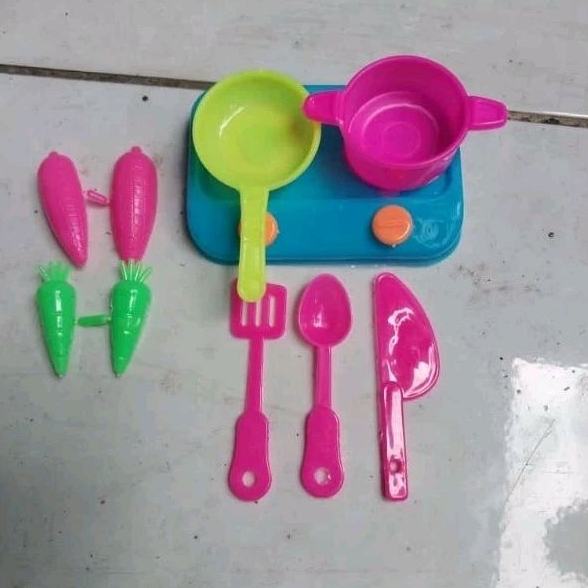 1set MAINAN KOMPOR SET/MAINAN MASAK MASAKAN KOMPOR