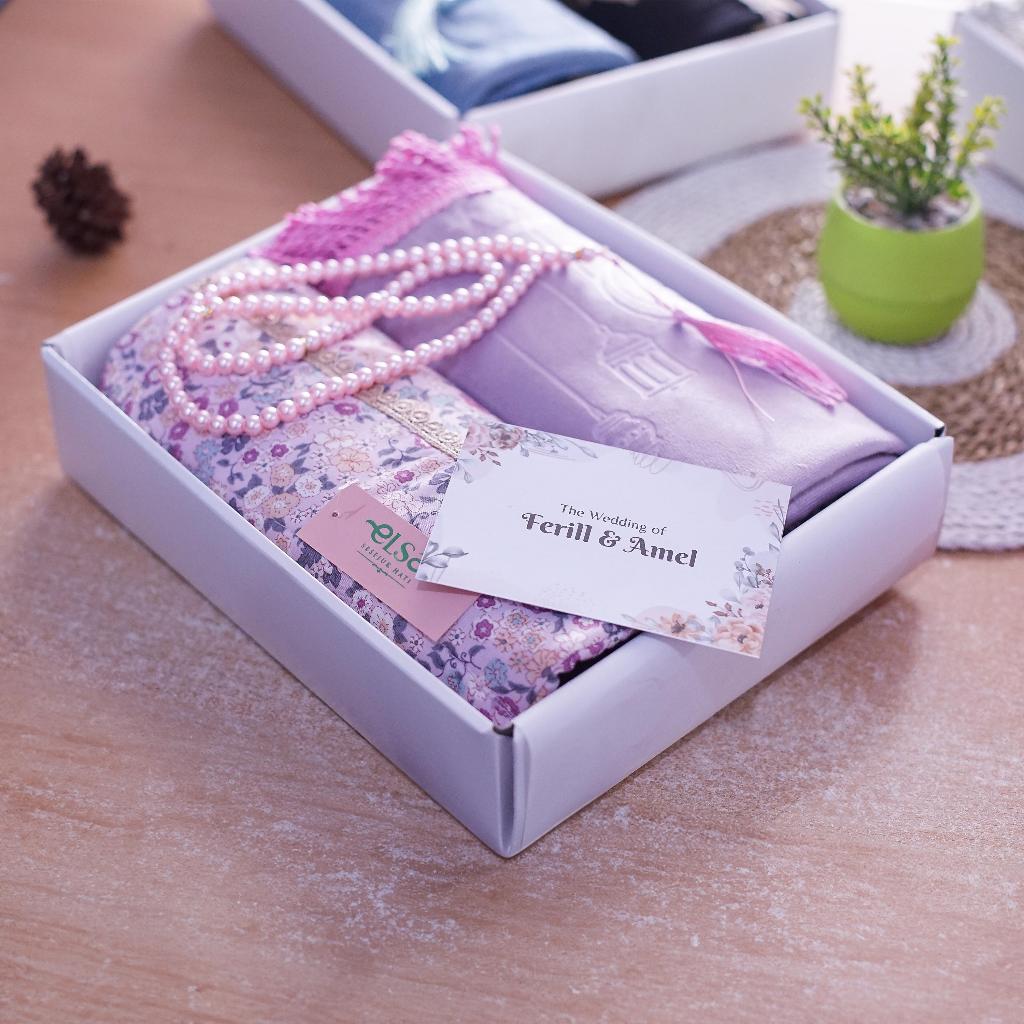 Elsa - Paket Hadiah Alat Sholat Wanita Mukenah Sajadah Tasbih Cantik