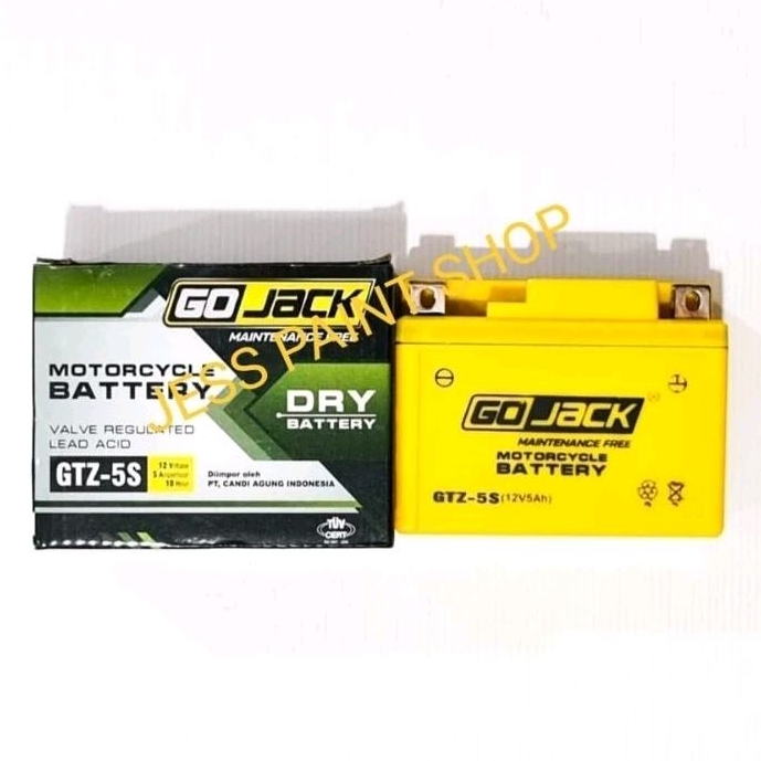 Aki Kering Go Jack GTZ5S 12V/5Ah Buat Sepeda Motor Gojack GTZ-5S