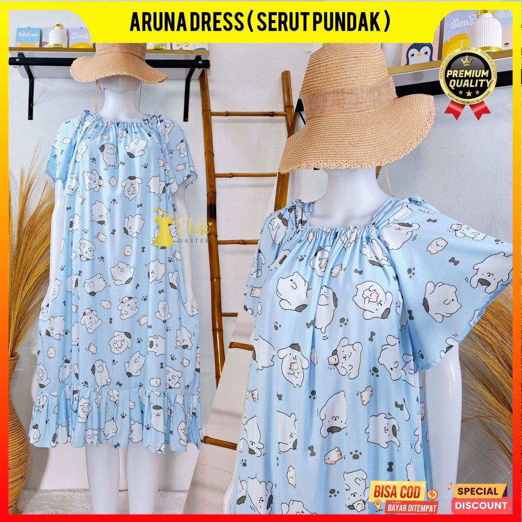 COD✔️DASTER PREMIUM SERUT FUJI KEKINIAN / DASTER RAYON PREMIUM | ARUNA DRESS |  DRESS TALI SERUT PUN