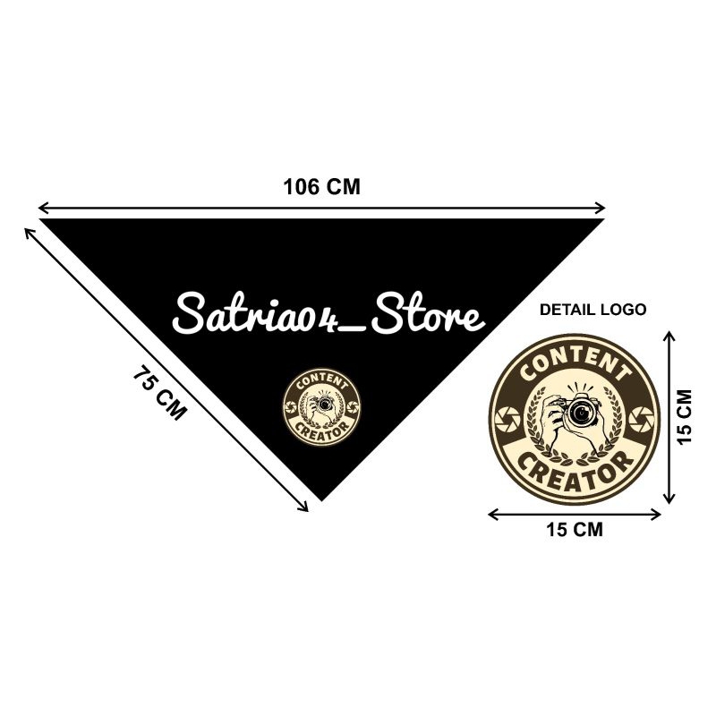 CUSTOM LOGO/SLAYER SABLON SEGITIGA/SLAYER UMROH/SLAYER POLOS BAHAN KATUN