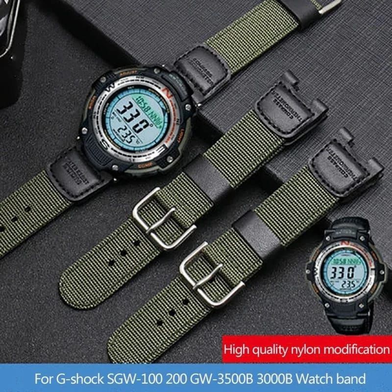 Strap Tali Kanvas Nilon Tali Jam Casio Gshock SGW 100 SGW-100