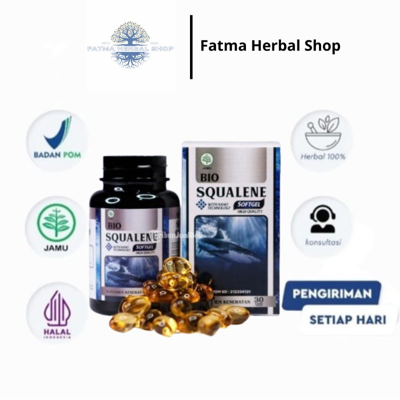 Bio Squalene Softgel Asli Original Minyak Hati Ikan Hiu Supleman Pria Vitamin Penyubur Sperma Pria B