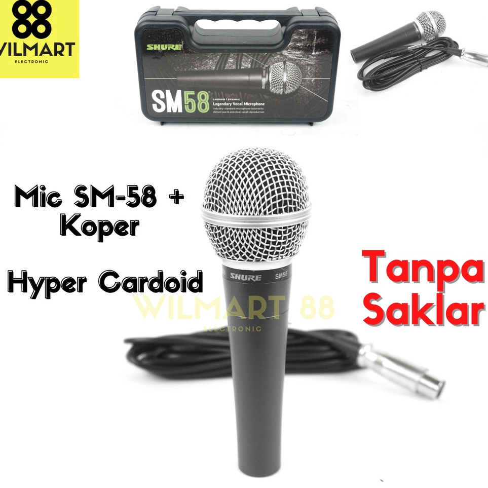Vod COD Mic Kabel SM58 LC  Cardoid Dynamic Tanpa OnOff f Kualitas Premium