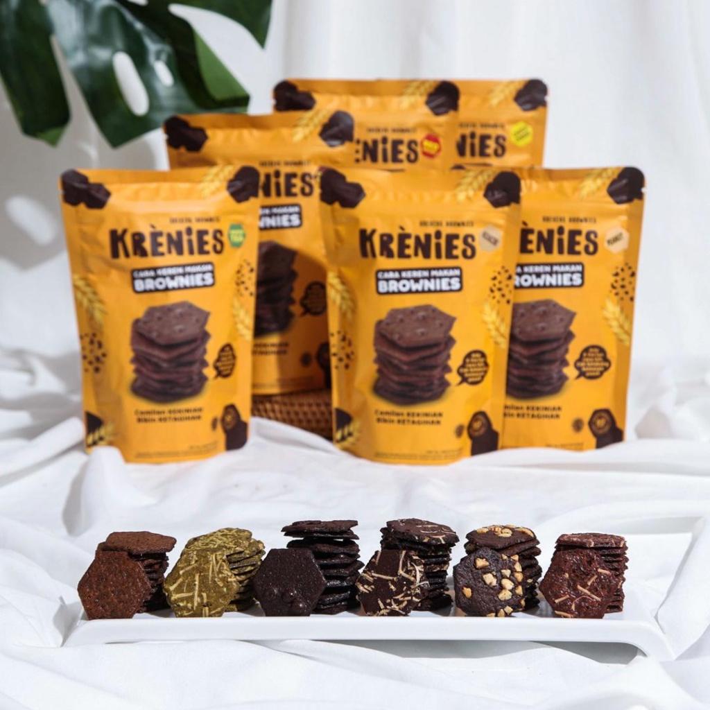 

KRENIES - Makanan Ringan Snack Krekers Brownies Paket 6 Pcs Mix Rasa