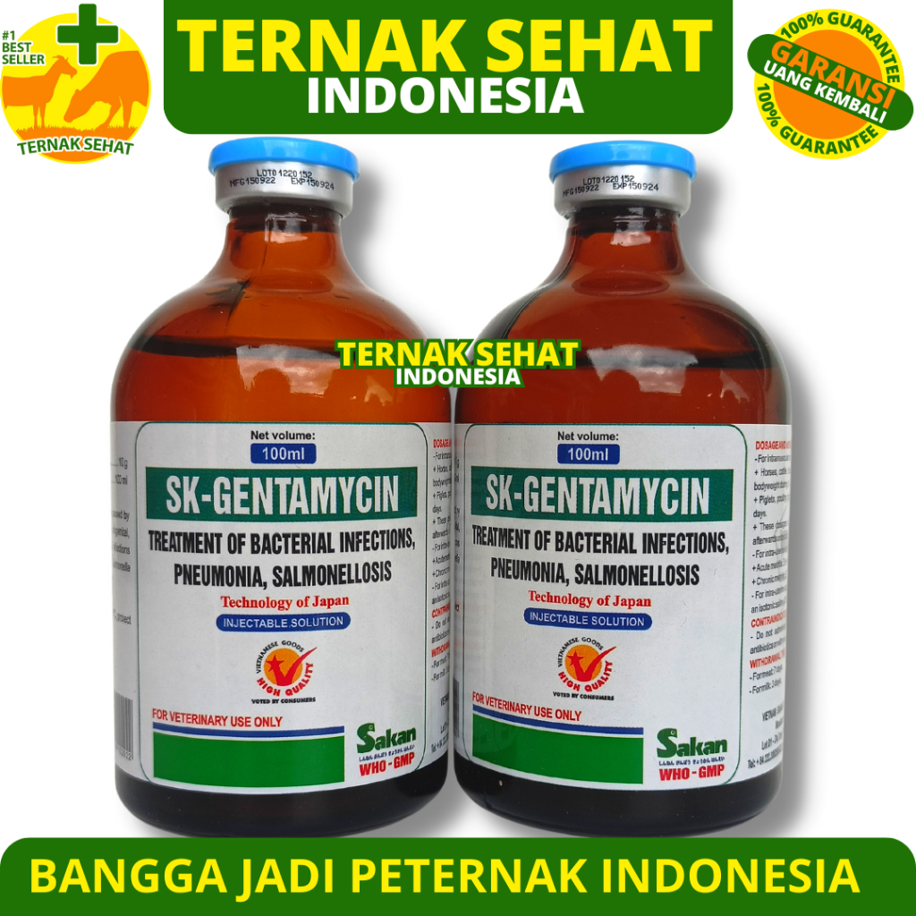SK GENTAMYCIN 100 ML - Antibiotik Hewan - Seperti GENTAJECT GENTA 100