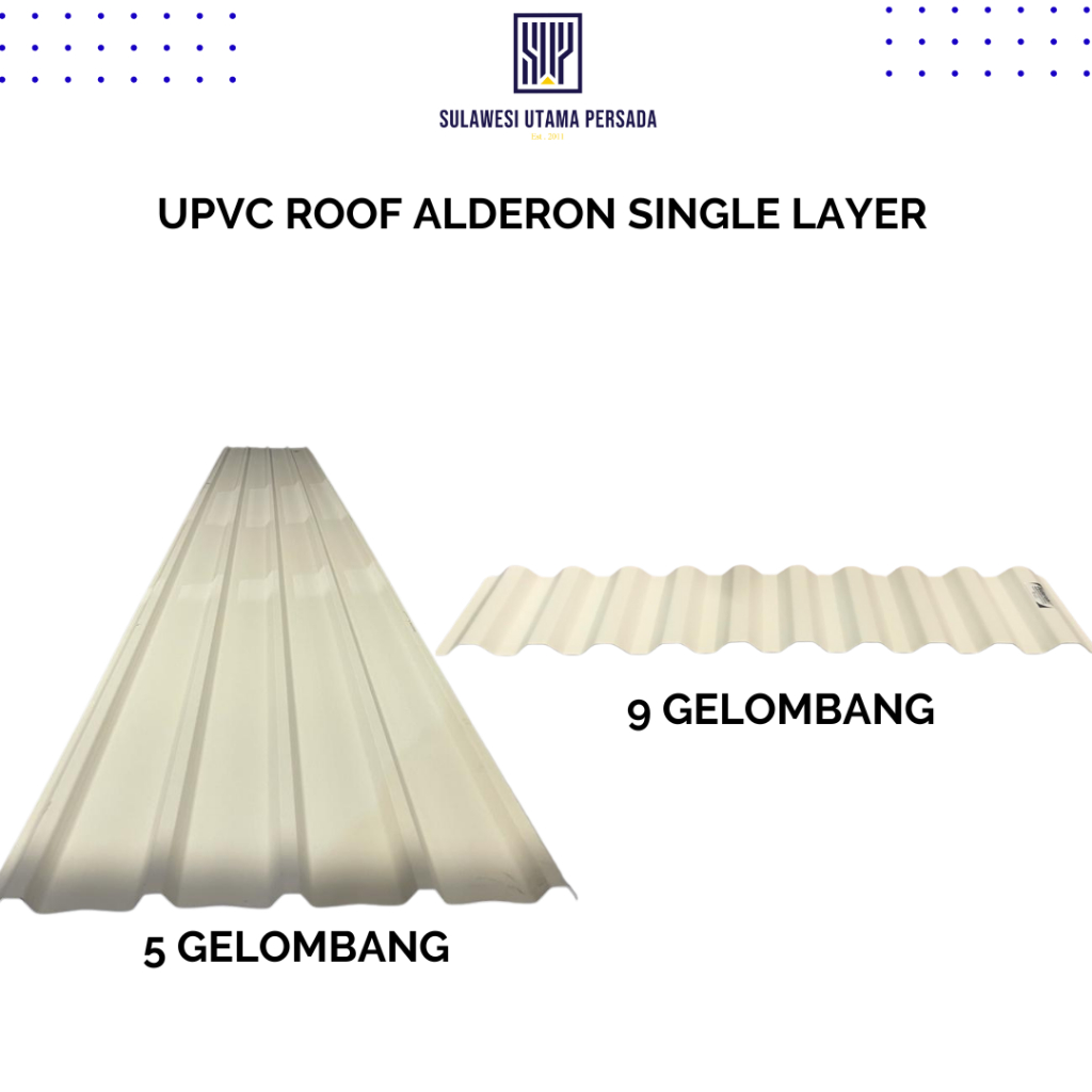ATAP UPVC ALDERON SINGLE LAYER 1 LAPIS
