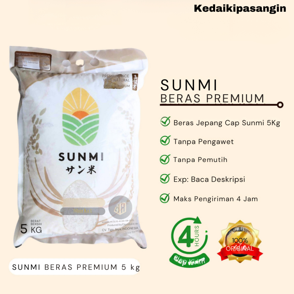 

Beras Sunmi 5Kg Premium enak dan harum 100% Natural