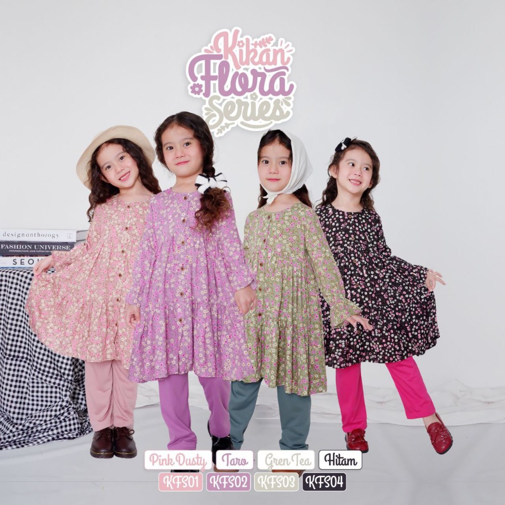 Tunik setelan Kulot Anak Kikan Flora by Cutekids
