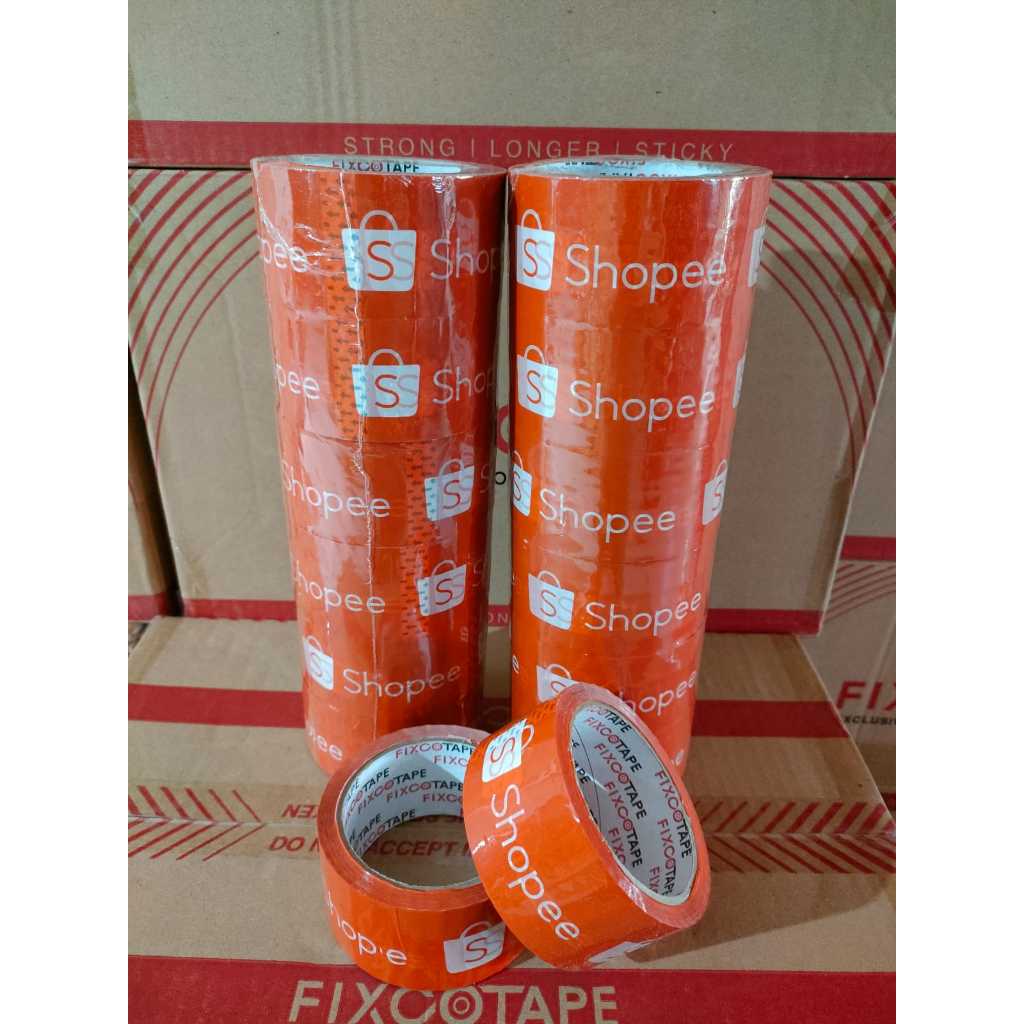 

LAKBAN PRINTING SHOPEE DASAR ORANGE LIST PUTIH 60 YARD / SATUAN