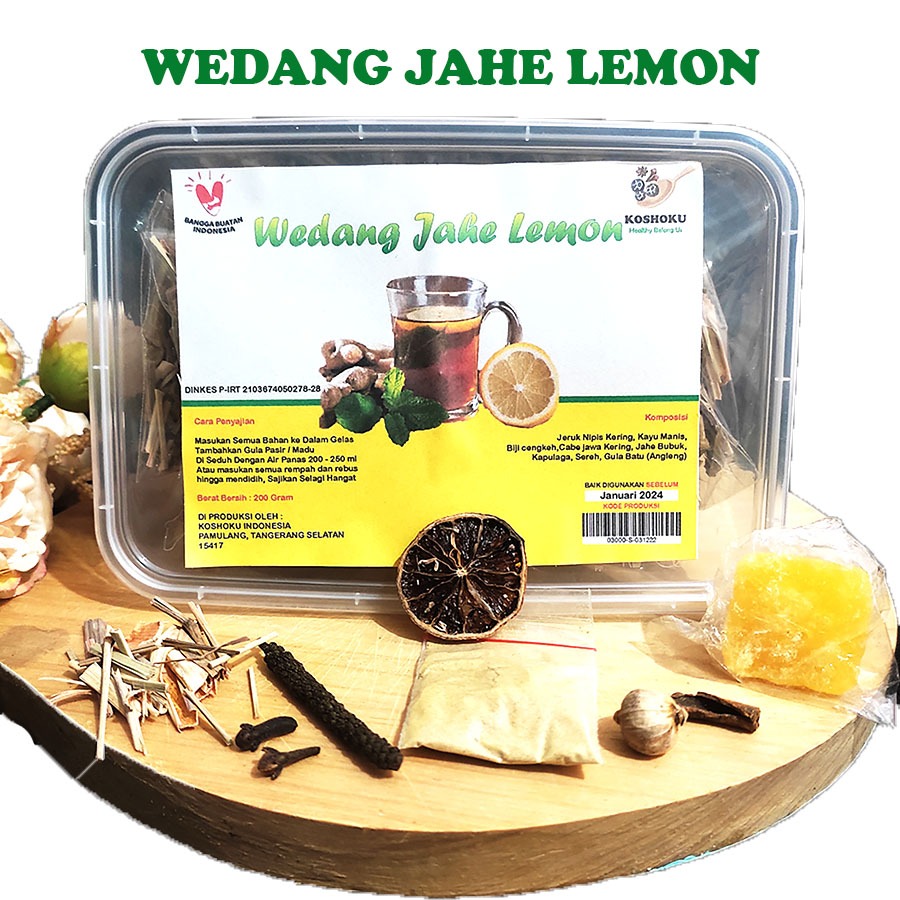 

wedang jahe lemon komplit 10 pcs Renpah Jahe Merah original lengkap