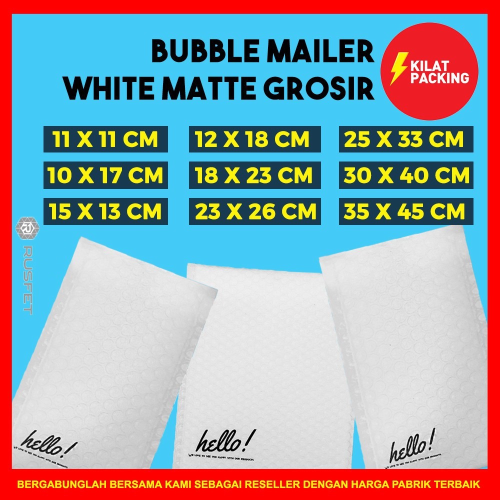

AMPLOP BUBBLE MURAH | BUBBLE MAILER PREMIUM | POLYBUBBLE MURAH - PUTIH / WHITE