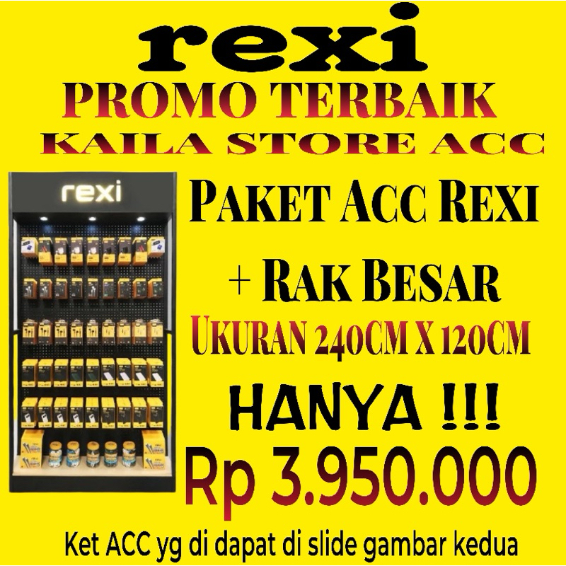 Promo Rak Rexi Besar Dan ACC Rexi  / Rak Paling Besar Rexi + ACC