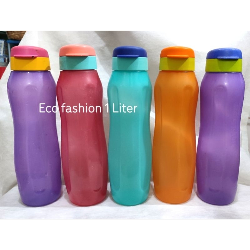 Botol Minum Eco fashion 1 liter Tupperware Ori second preloved