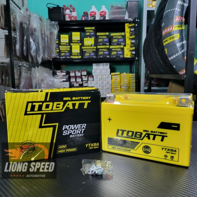 Aki Resmi dari Itobatt Ytx9a 12Volt 9Ah Ytx9-bs ITOBATT Garansi 2 Bulan