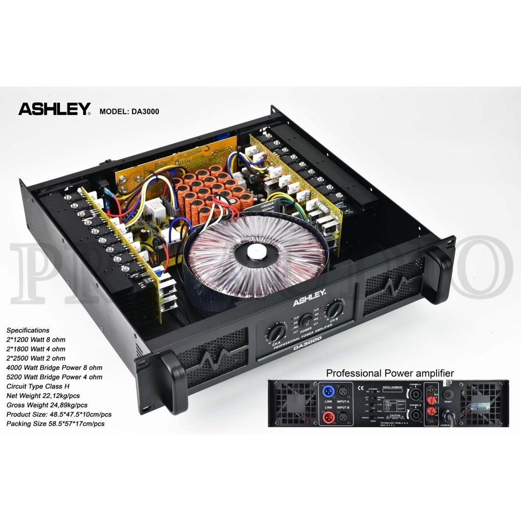 Power Amplifier Ashley DA 3000 / DA3000 / DA-3000 Original