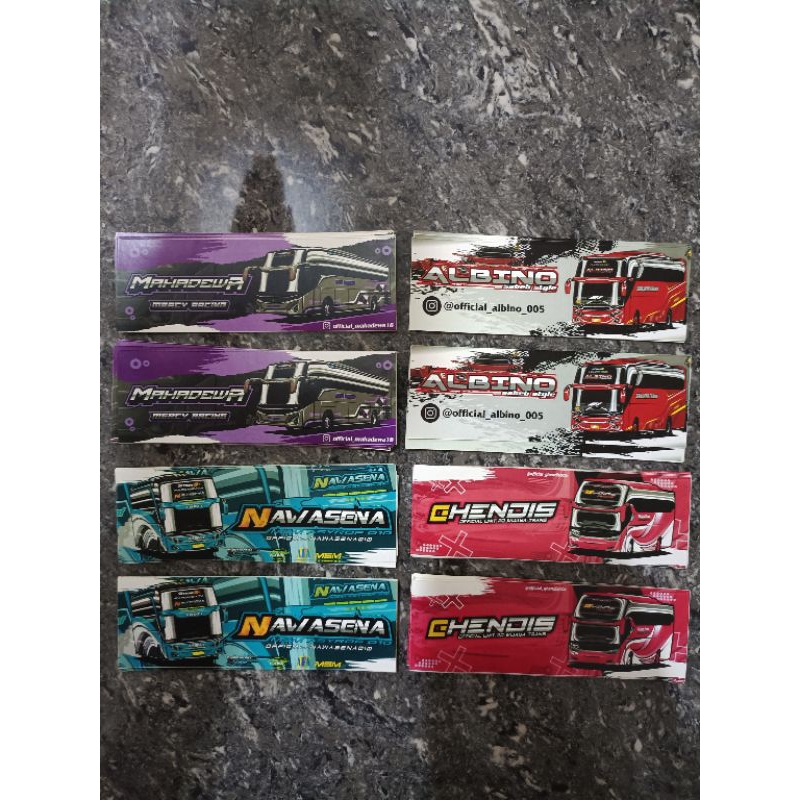 

Stiker bus terbaru 4 model isi 30 pcs