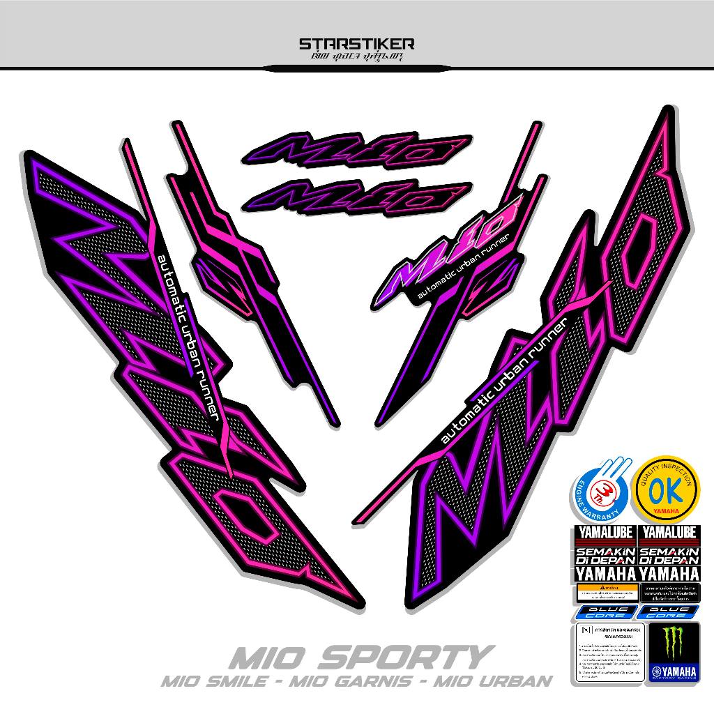 striping MIO SPORTY / setiker motor / striping motor / variasi body motor / lapisan body motor / sko