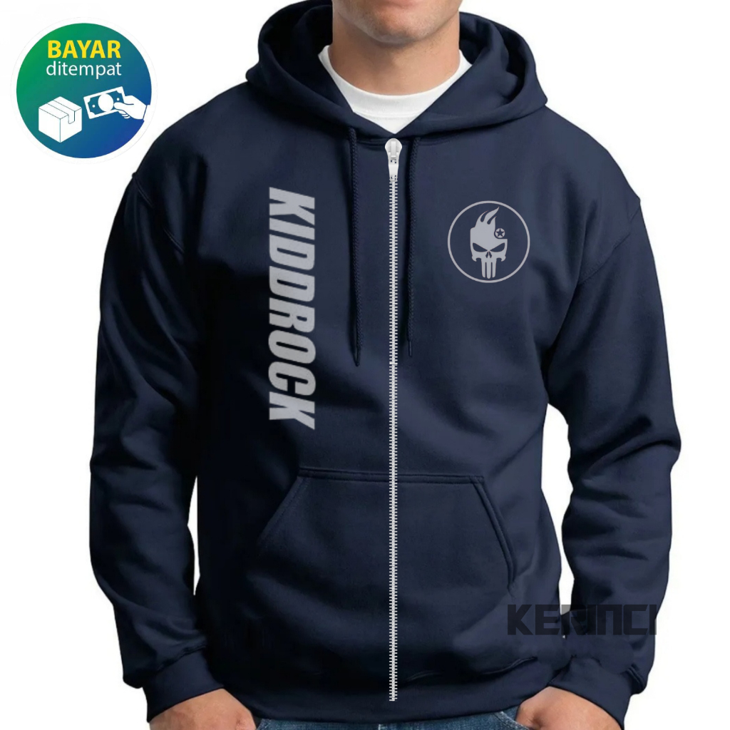 Sweater Hoodie Jipper KIDDROCK//sweater murah//sweater pria wanita//jipper terlaris//sweater kekinia