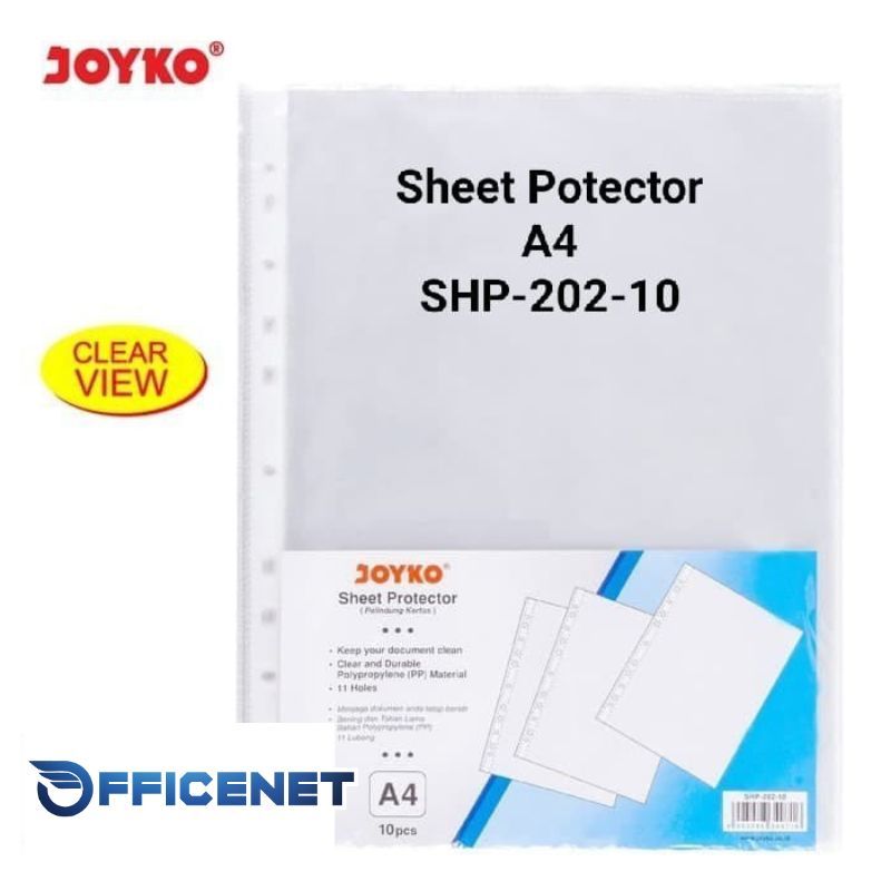 JOYKO SHEET PROTECTOR PELINDUNG KERTAS MAP PLASTIK A4 F4 (10 sheet)