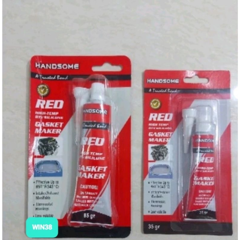 Lem gasket merah/lem silicone merah/lem packing/lem kaca/lem anti bocor/lem genset/lem block motor/l