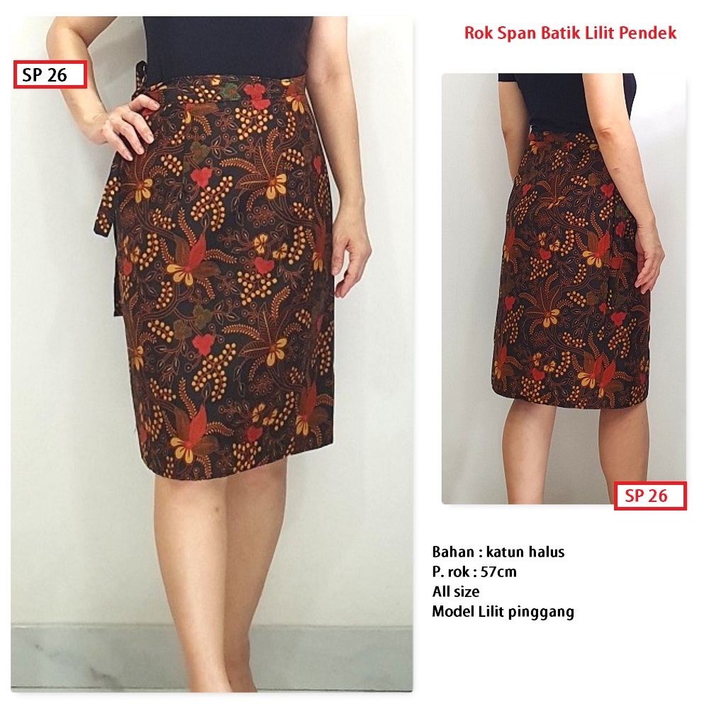 ROK BATIK SPAN LILIT PENDEK