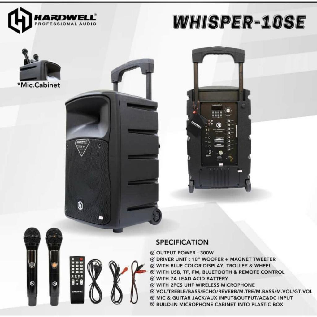 Speaker Portable HARDWELL WHISPER 10SE / 10 SE ORI Bluetooth 300 watt SE