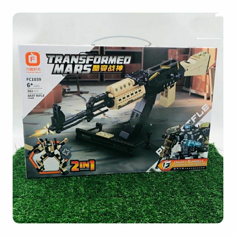 PKM2042 Mainan Lego Transformed Mars AK-47 Riffle Mainan Lego Edukasi Anak Briks