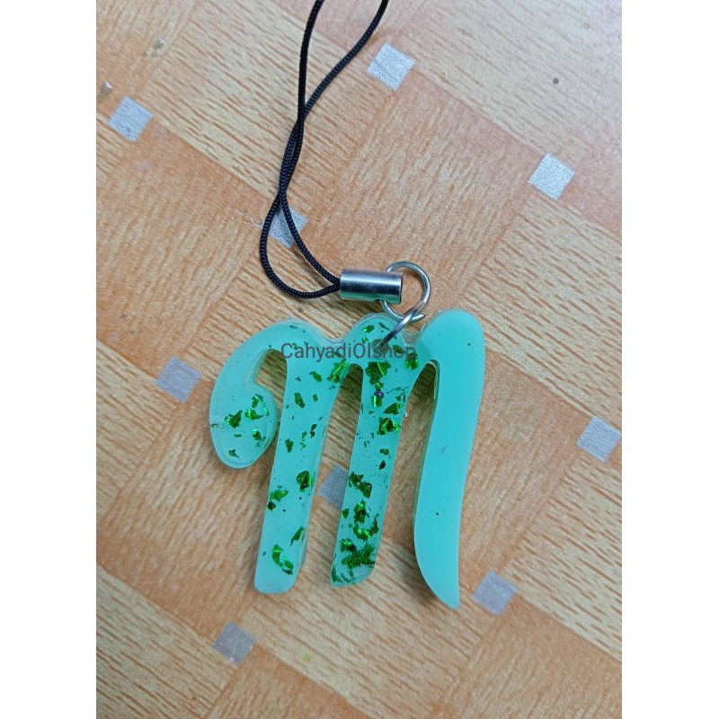 tali hp huruf resin lucu gantungan handphone unik souvenir termurah