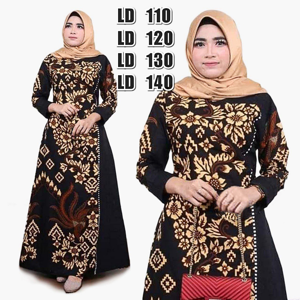 GAMIS BATIK JUMBO LD 104 LD 110 LD 120 LD 130 LD 140 LD 150