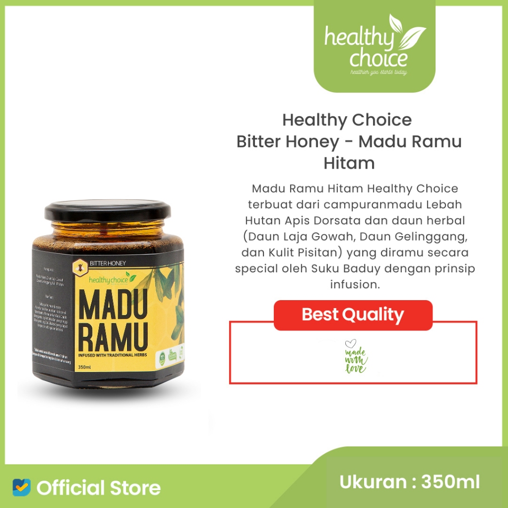 

Healthy Choice Madu Ramu Hitam 350 ml Madu Halal