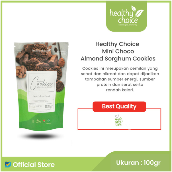 

Healthy Choice Mini Choco Almond Sorghum Cookies Sehat Diet 100 gr