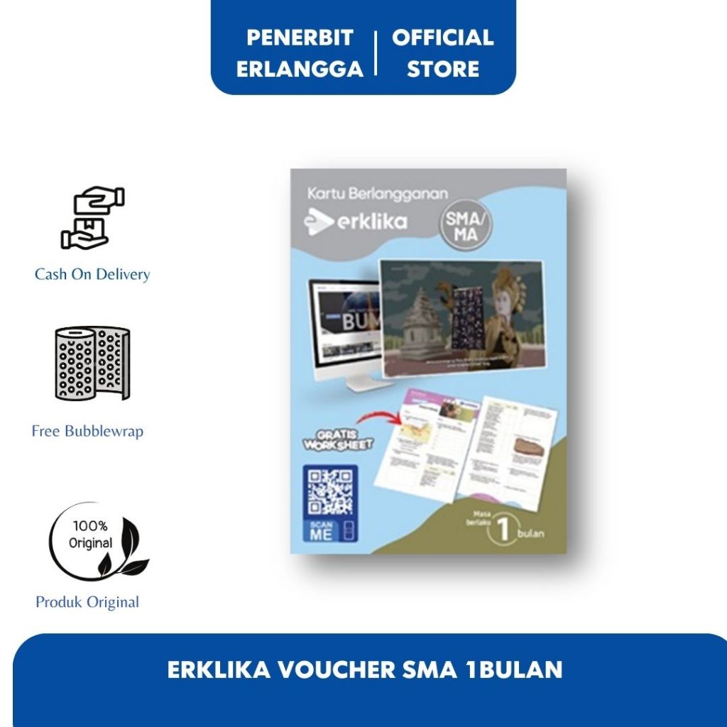 [Erlangga Official] Erklika Voucher Sma - Masa Aktif 1 Bulan