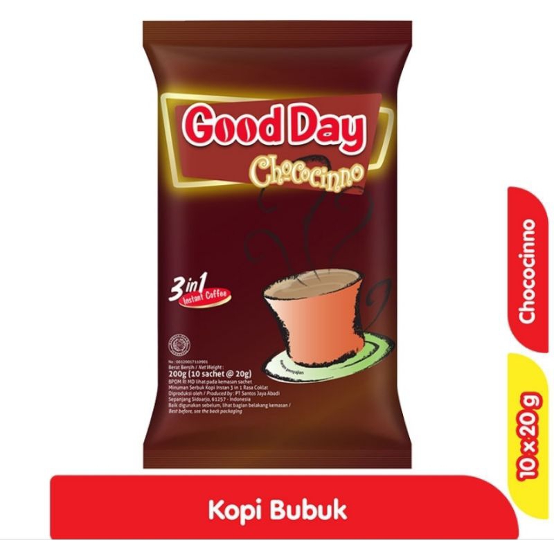 

Good Day Kopi Instant 3 in 1 Chocochinno 10 x 20 g