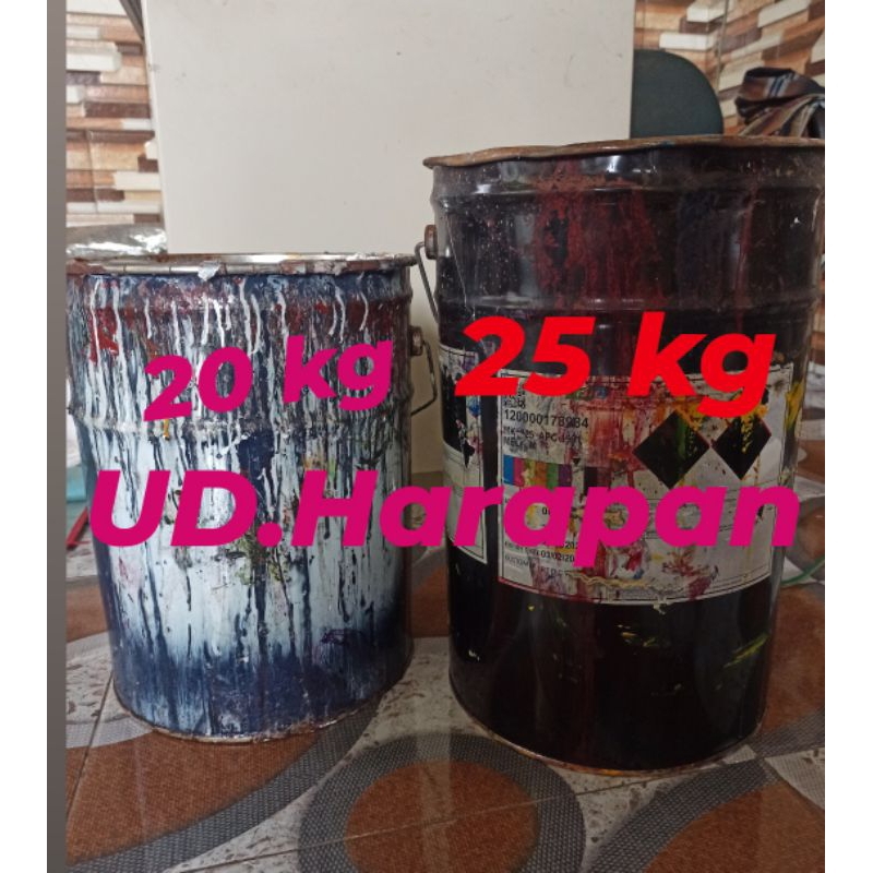 drum kaleng bekas/tempat sampah/Pot tanaman/kaleng rebus kaleng bekas second cat