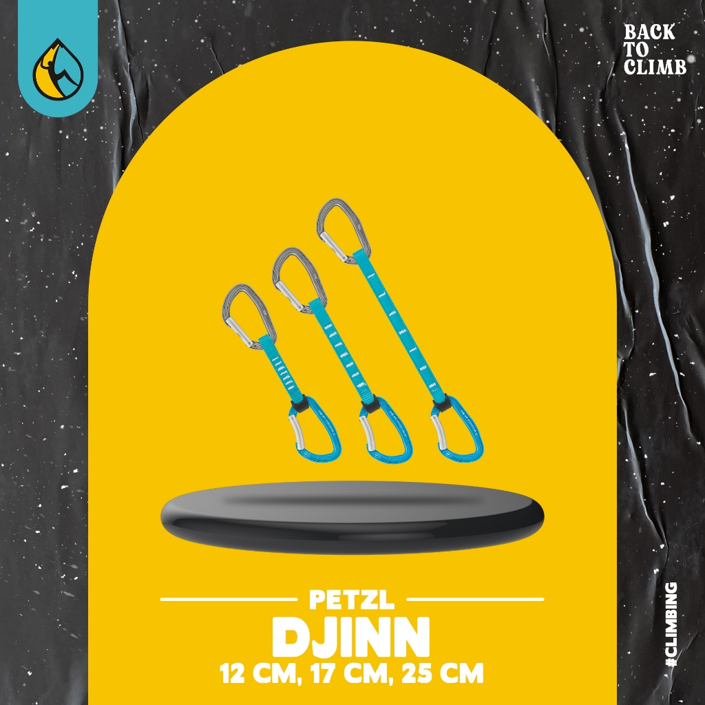 PETZL Djinn Axess Quickdraw 11cm 17cm 25cm Original – Runner Panjat Tebing Carabiner Express Set