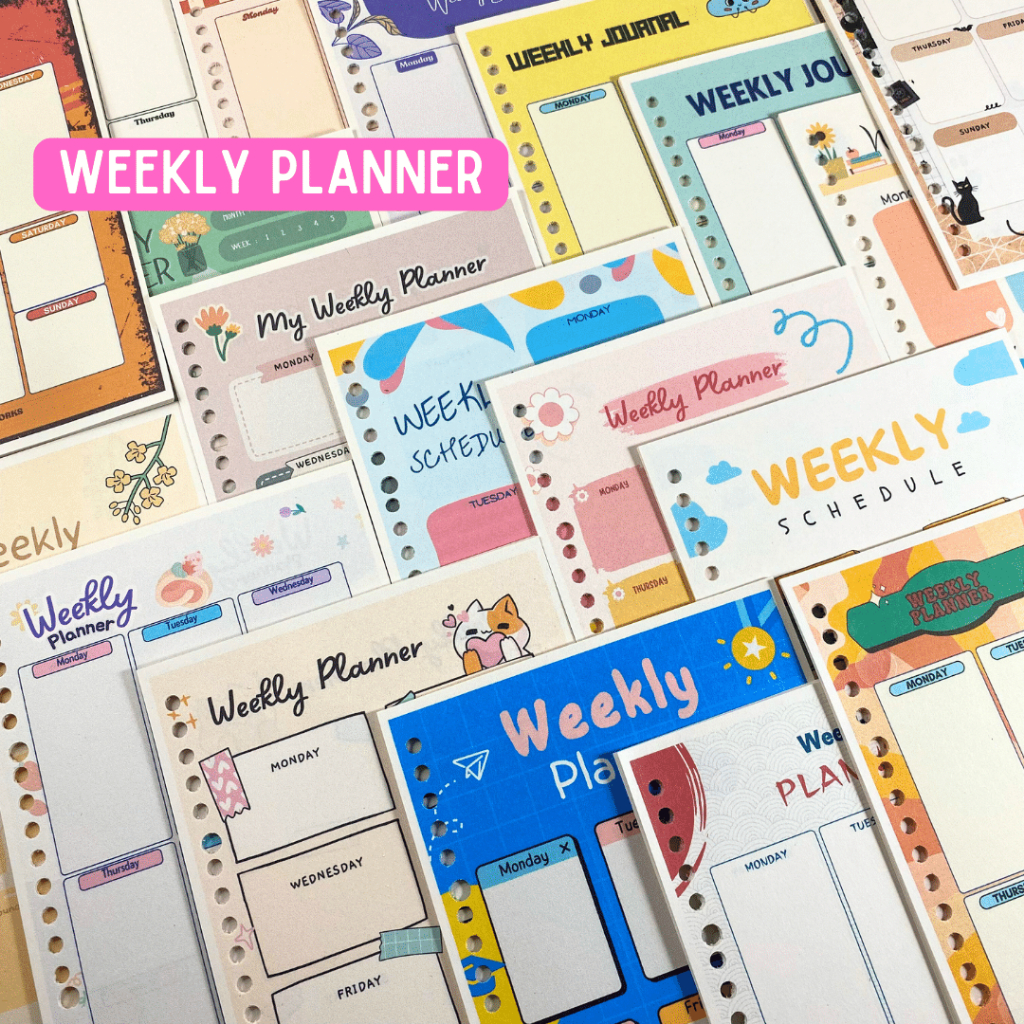 

Weekly Planner Loose Leaf A5 Full Color Isi Binder Leon Paperworks Bookpaper 90gsm 20 Lubang