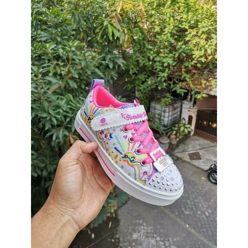 Sepatu Anak Skechers Twinkle Sparks Unicorn Sunshine Lights size 30