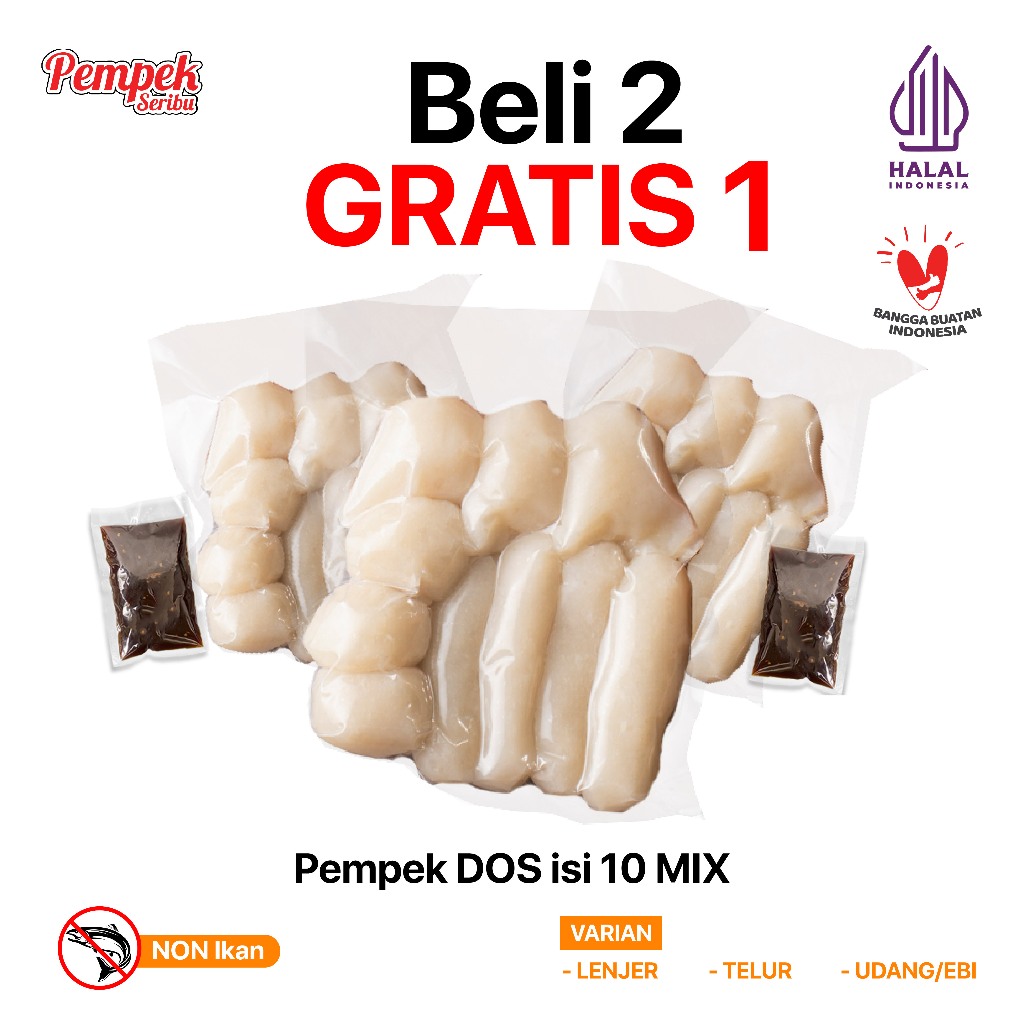 

GRATIS | Pempek DOS isi (10) 3 PACK