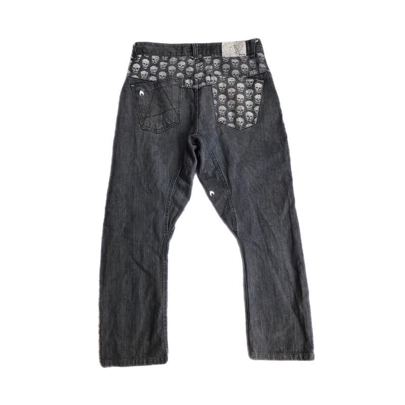 arson skull curve jeans not hysteric