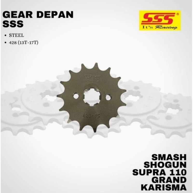 GIR DEPAN SSS 428-14-15 SMASH/GRAND/SHOGUN125/SUPRA X/ SUPRA 125/KARISMA