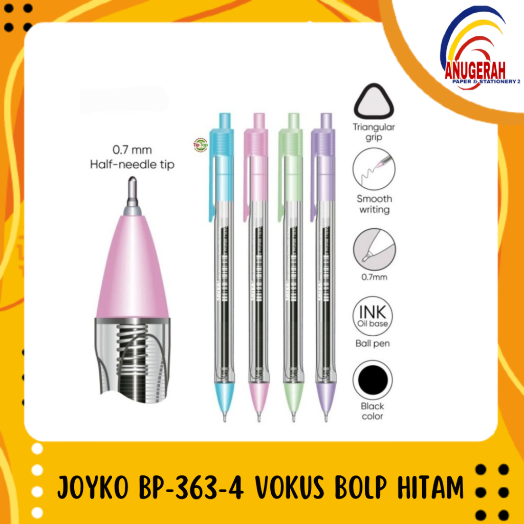 

JOYKO BP-363-4 VOKUS BOLP HITAM (SET)