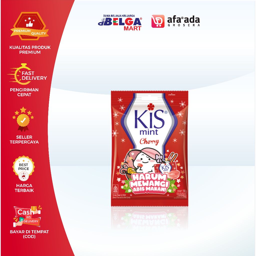 

KIS Mint Permen Harum | Kemasan Zak ukuraan 125 gram | tersedia 4 varian rasa