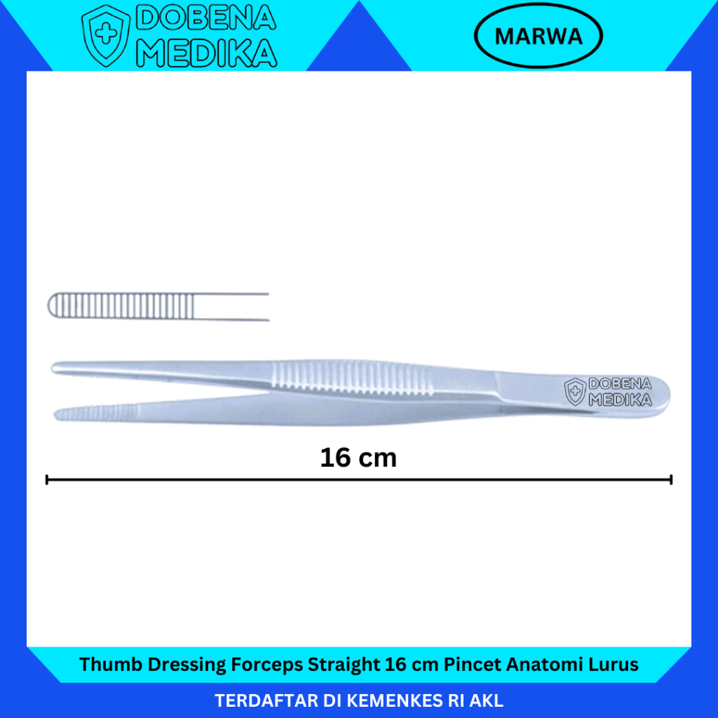 Pinset Medis Anatomis Lurus 16 cm